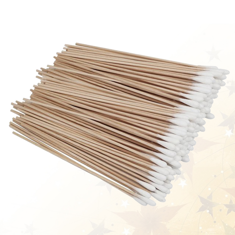 Pet Dog Cleaning Swabs Single Head Cotton Swab Wooden Disposable Cotton Cwabspet Cat Dog Cleaning Tool (400pcs/)