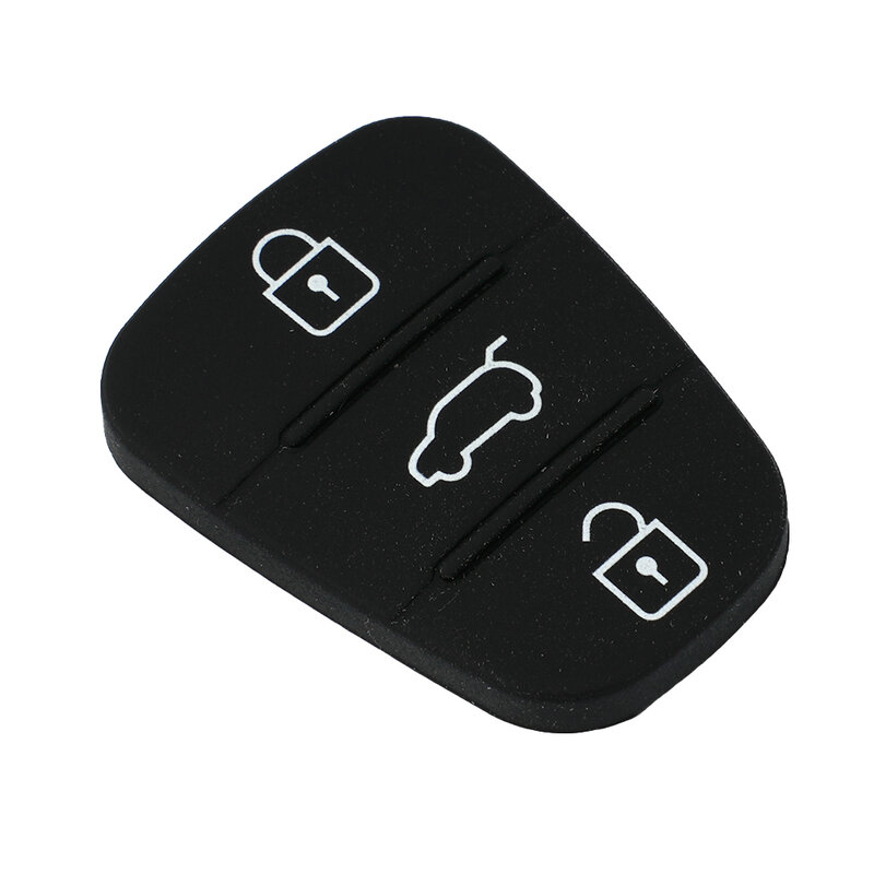 Sarung kunci mobil jarak jauh 3 tombol bantalan karet Fob untuk Hyundai Solaris Accent Tucson L10 L20 L30 IX35 untuk Kia K2 K5 Rio Ceed