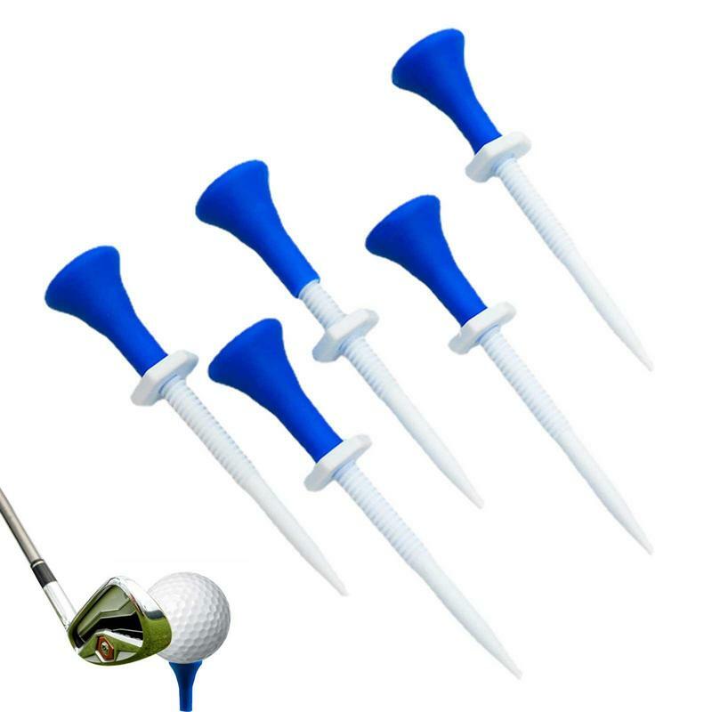 Long Golf Tees Adjustable 85mm Long Golf Tees 5pcs/Box Long Golf Tees With Soft Rubber Golf Head Height Can Be Adjusted
