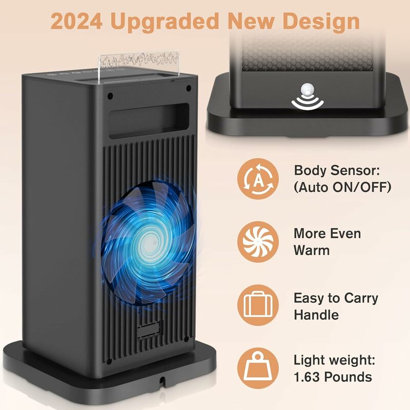 Space Heater with Humidifier,2024 Upgraded Space Heater Indoor,PTC Ceramic Space Heaters for Indoor Use