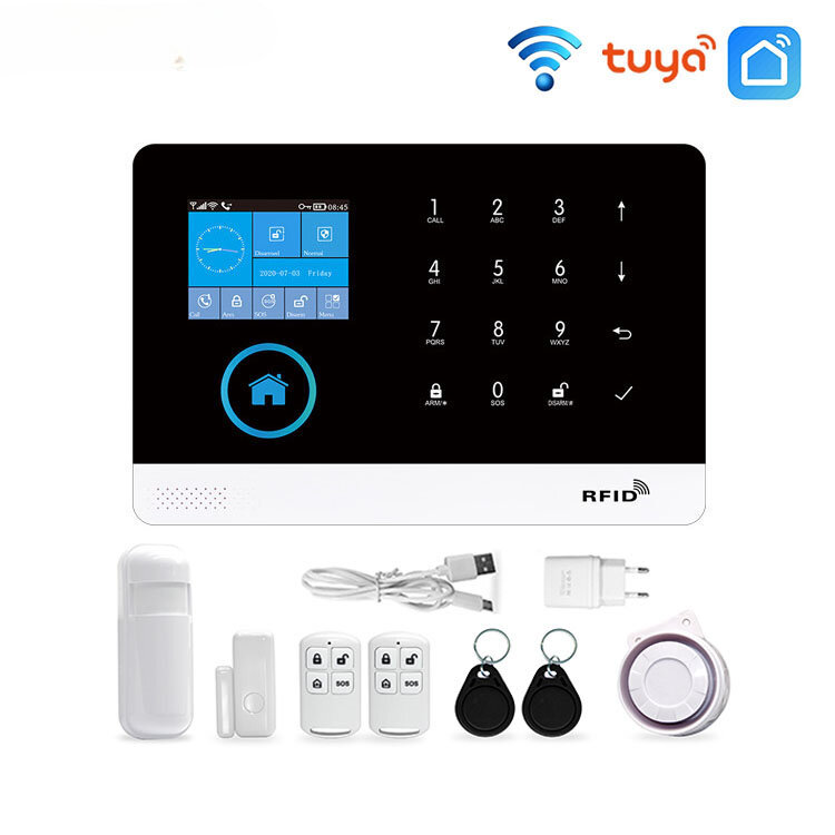 Sistema de alarma inalámbrico para el hogar, Kit de Panel de seguridad GSM, Wifi, 433Mhz, aplicación TUYA