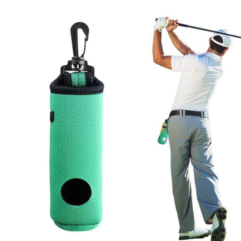 Golf Ball Holder Bag Portable Waist Hanging Golf Ball Storage Bag with Buckle Universal Sporting Waist Golf Carrier