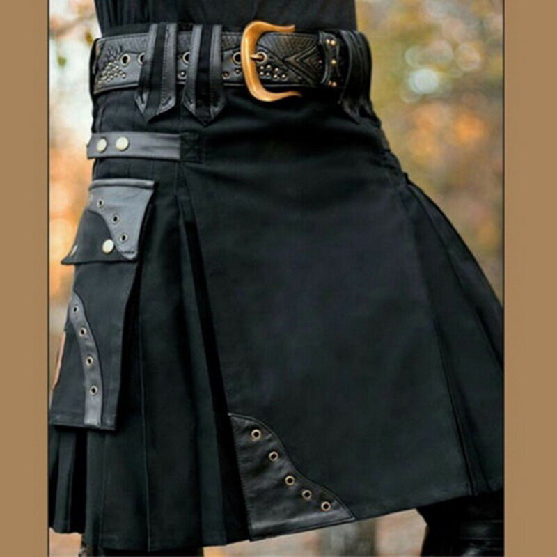 Новинка 2021, шотландская традиционная Мужская юбка Kilt, металлическая классическая ретро традиционная индивидуальная юбка с клетчатым узором