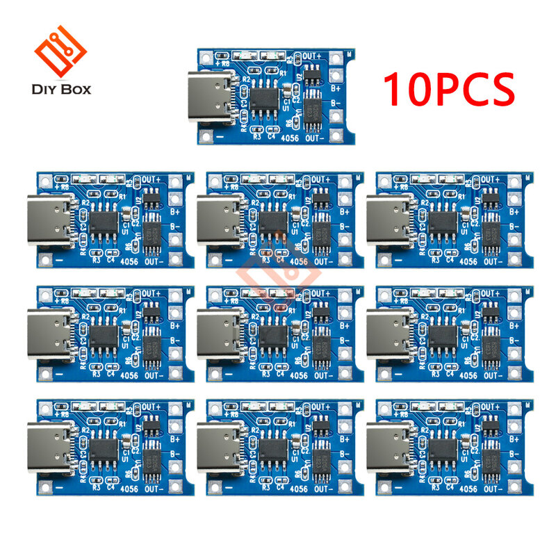 1-10Pcs 5V 1A TYPE-C Micro Usb 18650 TC4056A Lithium Batterij Opladen Board Charger Module Met Bescherming dual Functies TP4056