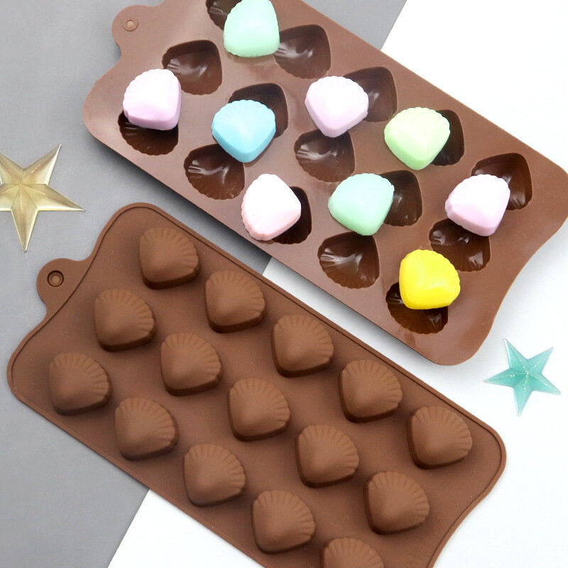 Molde de silicona para Chocolate de varios estilos, molde doble de azúcar, tablero de troquel de goma para Chocolate, moldes de pastelería de silicona