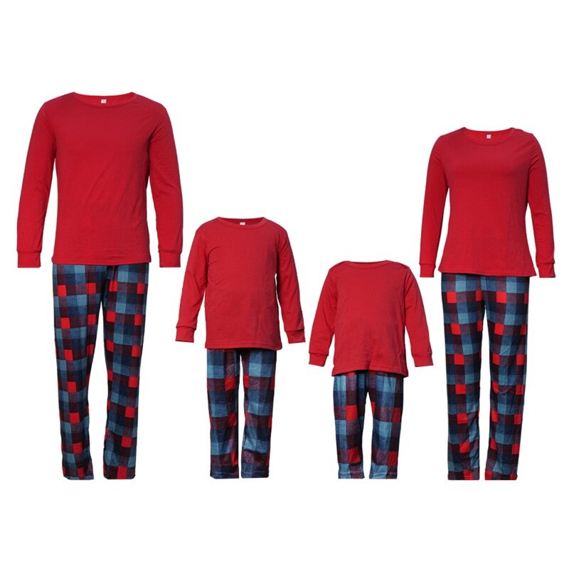 2023 Parent-child Wear European and American Fashion Soft and Loose Cute Christmas Home Wear Warm Family Pajamas Sets