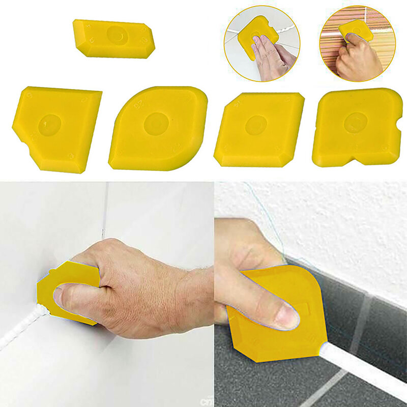 4/5pcs Scraper Tool Kit Grouting Set Smoothing Trowel Grout Remover Silicone Joint Filler Smoothing Spatula For Sealant Cleaning