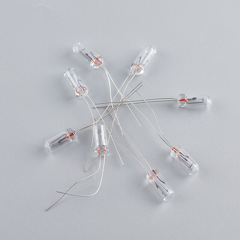 Mini lâmpada em miniatura, medidor de filamento, tungstênio, 3mm, 4mm, 5mm, 3 V, 6 V, 12 V, 24V, 10pcs