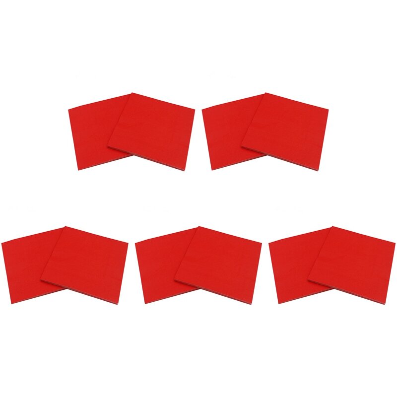 5 paczek solidna kolorowe karteczki z nadrukami serwetka (czerwona)