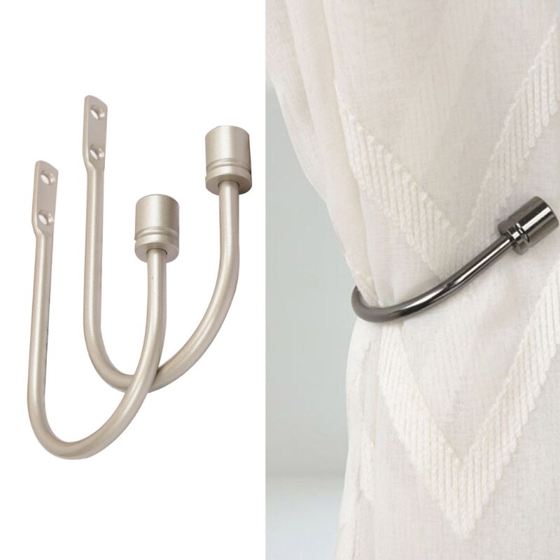 Brand New 2PCS Shaped Hook Wall Mounted Tassel Curtain Tieback Hook Drapery Tiebacks Curtain Accessories