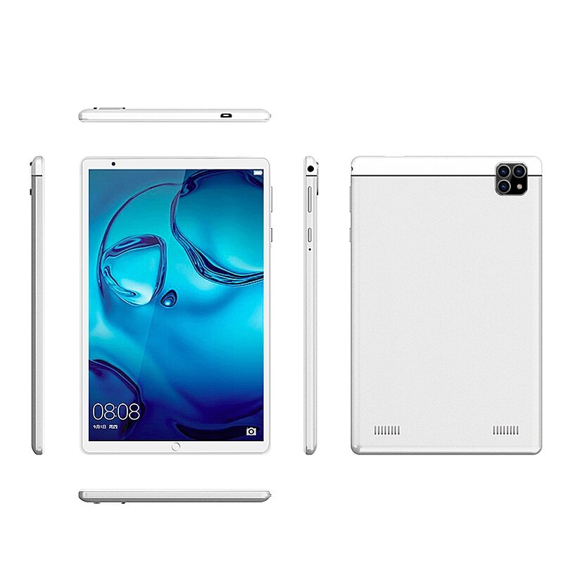 Tablet Android 10 8 inci RAM 2GB ROM 32GB, ponsel 4G panggilan PC MTK6753 octa-core 1.6GHz 1920x1200 piksel, kamera Ganda USB Tipe C