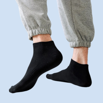 ถุงเท้าผ้าฝ้ายผู้ชายแฟชั่น5/10/20คู่ถุงเท้าสีดำสีขาวระบายอากาศได้ดีสำหรับผู้หญิงถุงเท้าทำงานสีทึบ
