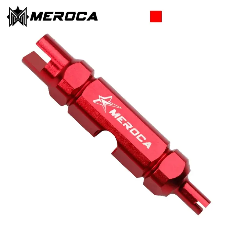MEROCA-Herramienta de válvula Schrader para bicicleta de montaña, Presta Iamok varilla de extensión, llave de reparación de desmontaje