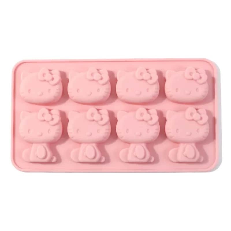 Bandeja de hielo Kawaii de Hello Kitty, molde de silicona Sanrio, lindo Kuromi, herramienta para hornear galletas de Chocolate, regalo de dulces de My Melody