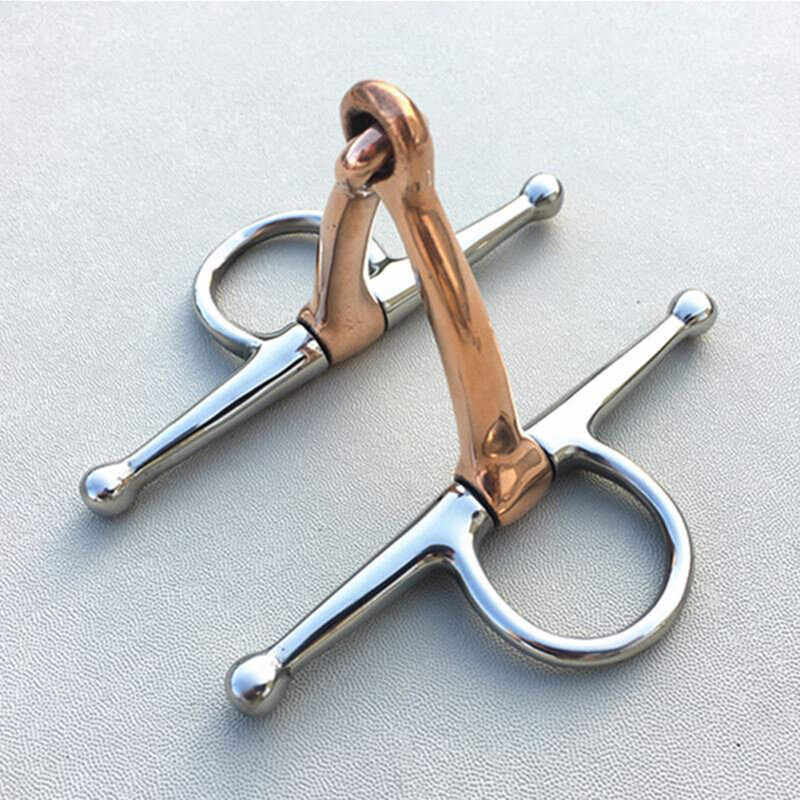Mouth Horse Tack Horse Bit 13cm 1pc 322g Stainless Steel Horse Bit Full Cheek Snaffle Bit Copper Mouth Horse Tack