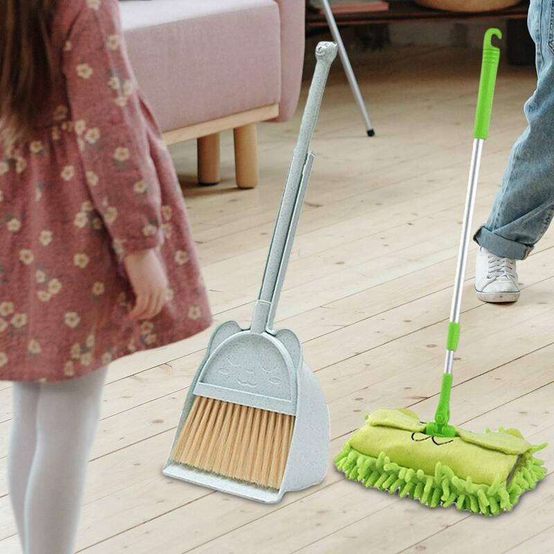 Mop Children Cleaning Broom Dustpan Set, Mini Dustpan and Broom for Children, Kids Broom and Dustpan Set,
