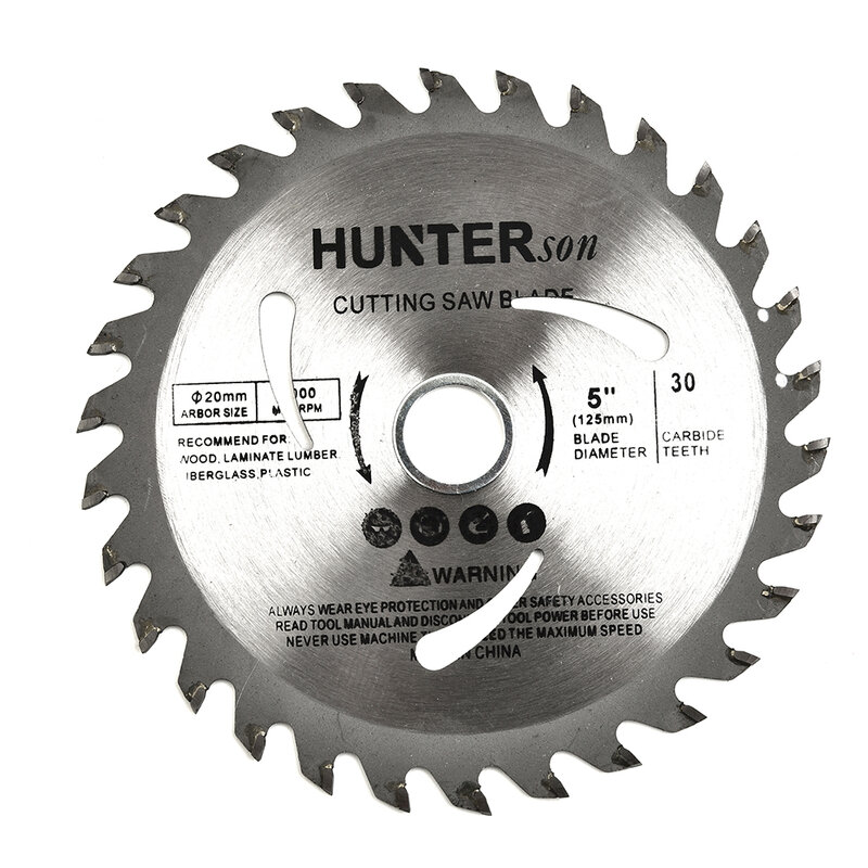 125mm 30T Circular Saw Blade Wood Cutting Blade Carbide Tipped Cutting Disc Woodworking Tool 5 Inch 20mm Aperture