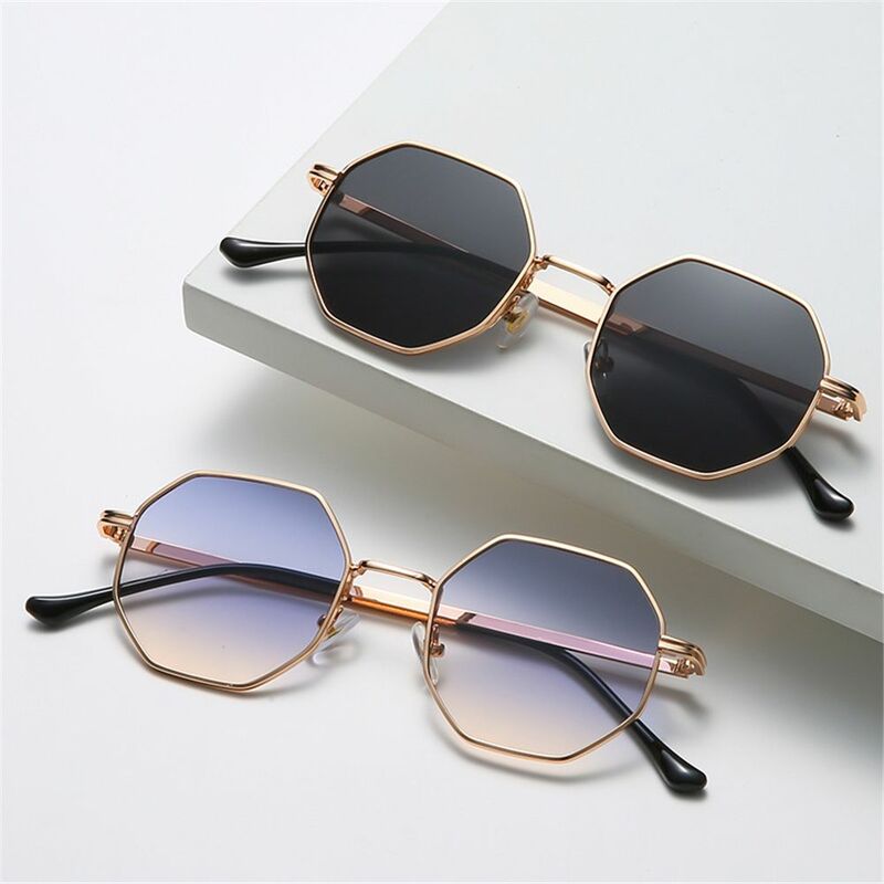 2023 platz Sonnenbrille Frau Männer Retro Kleine Rahmen Sonnenbrille Weibliche Mode Luxus Polygon Sonnenbrille Im Freien Fahren Brillen
