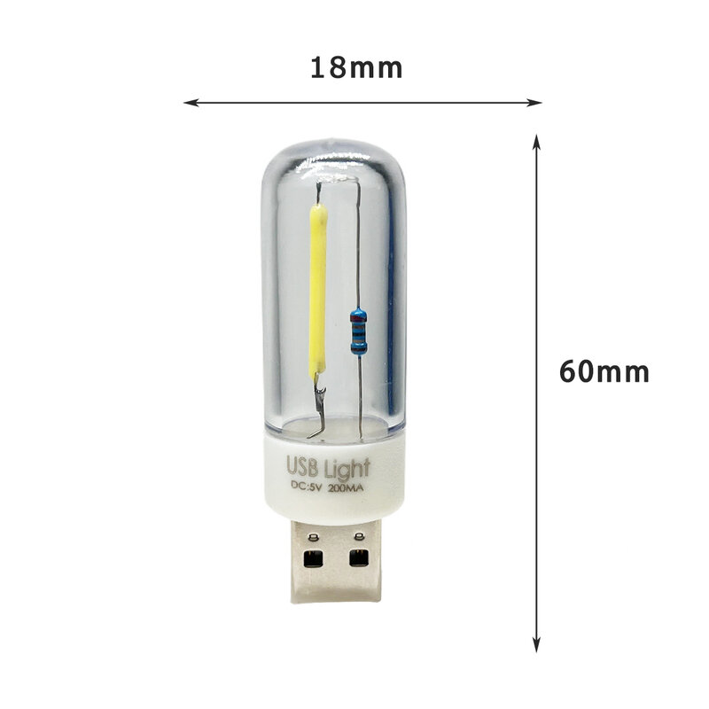 โคมไฟ LED แคมป์ USB 5V ไฟกลางคืน LED หลอดไฟแบบพกพาโคมไฟ USB ชาร์จไฟได้สำหรับโน้ตบุ๊ค