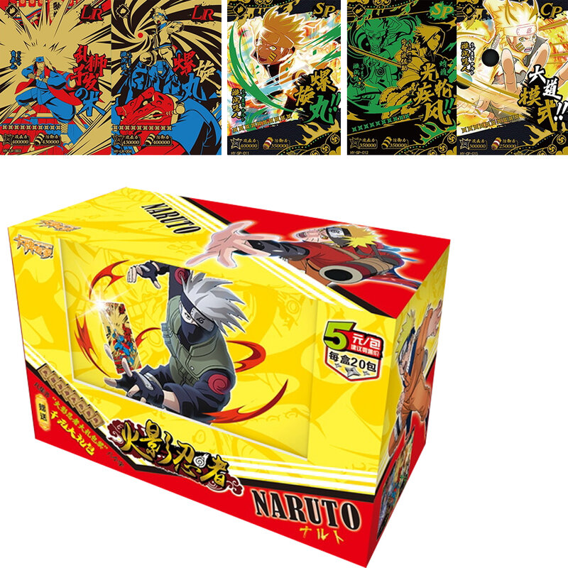 Kartu harga murah ahli kartu HY-5-001 Naruto koleksi kartu Hinata Sakura Sasuke kotak Booster Anime TCG mainan anak-anak dan hadiah hobi