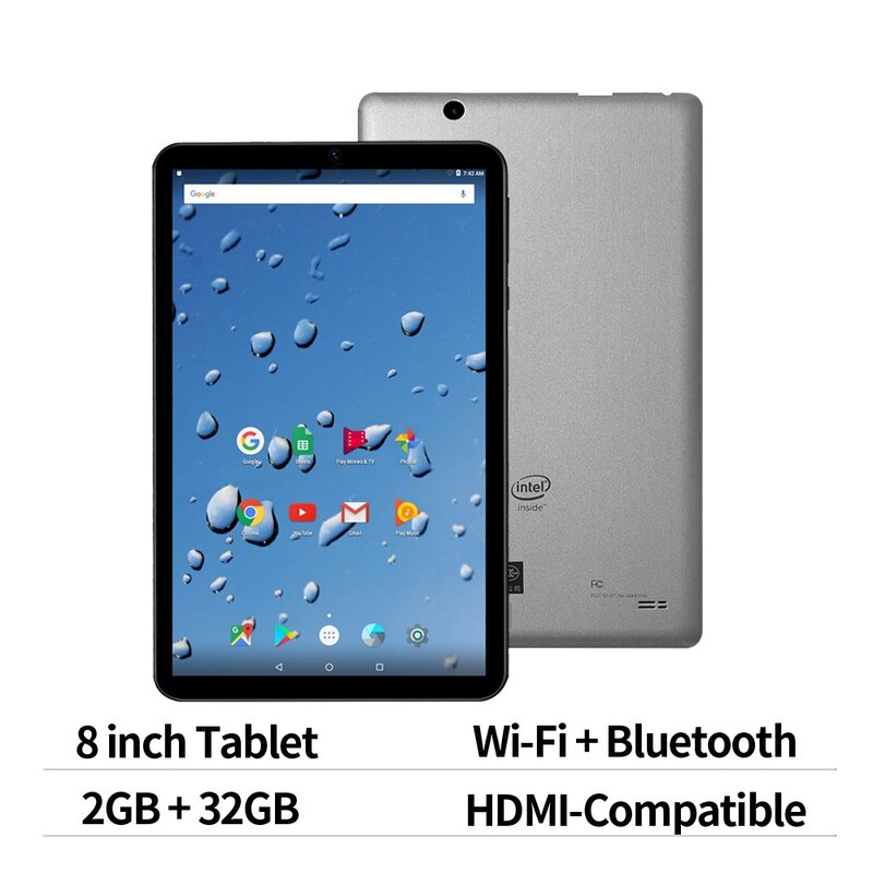 Tabletas ultradelgadas de 8 pulgadas, Tablet PC con WiFi, 2GB de RAM, 32GB de ROM, Quad Core, Google Play, Android 6,0, Bluetooth, Firmware Global, novedad