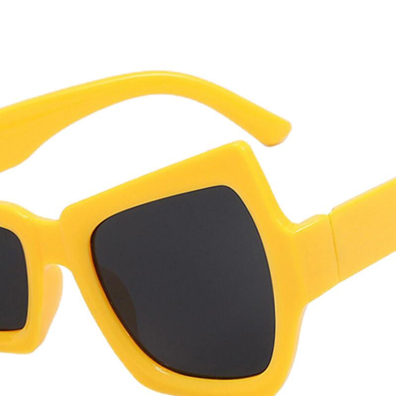 Trendy Party Sunglasses Unisex Retro Asymmetric Funny Glasses for Girls Boys Hip