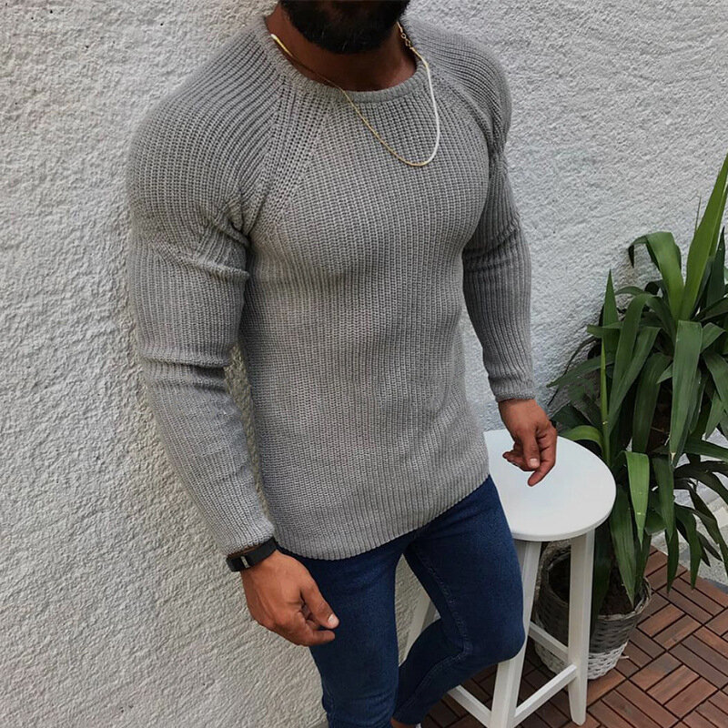 Maglione da uomo primavera e autunno nuovo Pullover girocollo Slim-Fit Casual maglione di grandi dimensioni