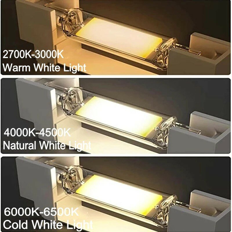 Tubo de vidrio LED R7s COB superbrillante, lámpara halógena de reemplazo para el hogar, 118mm, J118, 78mm, J78, AC110V, 120V, 130V, 220 V, 240V