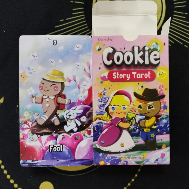 Cookieストーリー付きタロットデッキ、12x7 cm