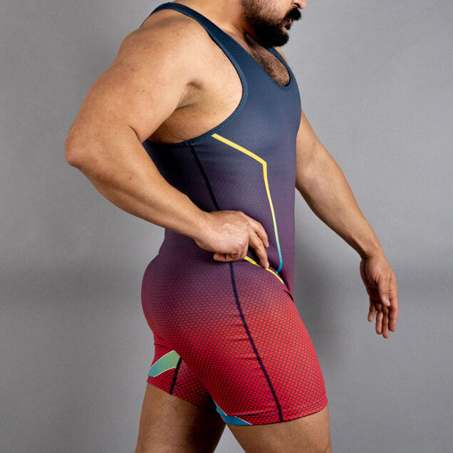 Wrestling Singlets Triathlon Bodysuit WWE Gym Breathable Sport Skinsuit Swimwear Marathon Running Weightlifting PowerLifting