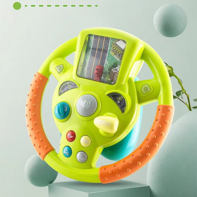赤ちゃんのためのスクリーンアーティファクト,子供のためのおもちゃ,シミュレーションとステアリングホイール,1〜5歳の子供のためのギフトのおもちゃ