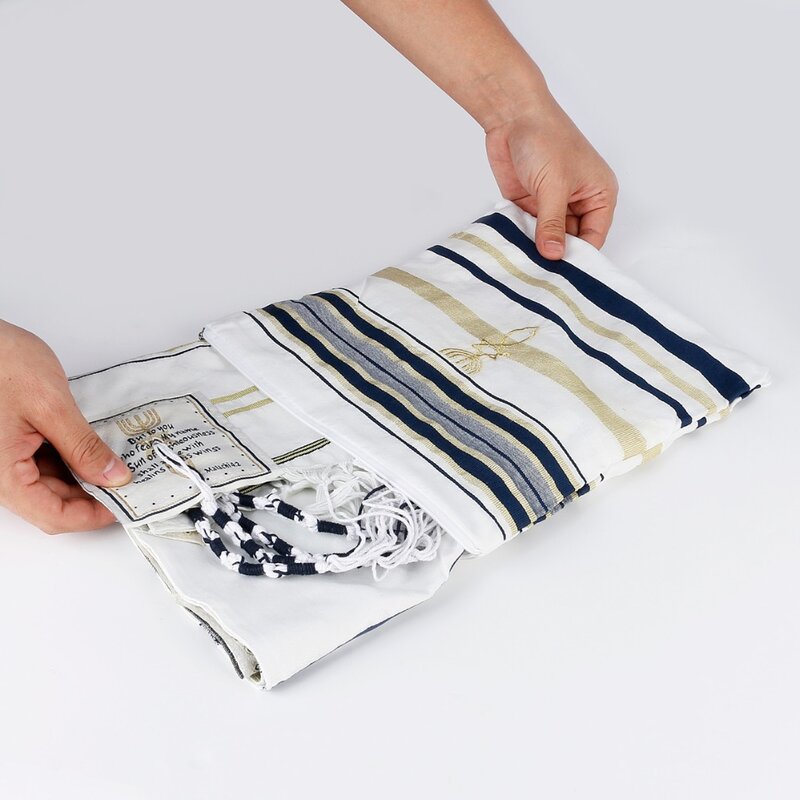 Joodse tallit sjaal mannen/vrouwen sjaal gebed israel stye polyester pashmina 50x180cm