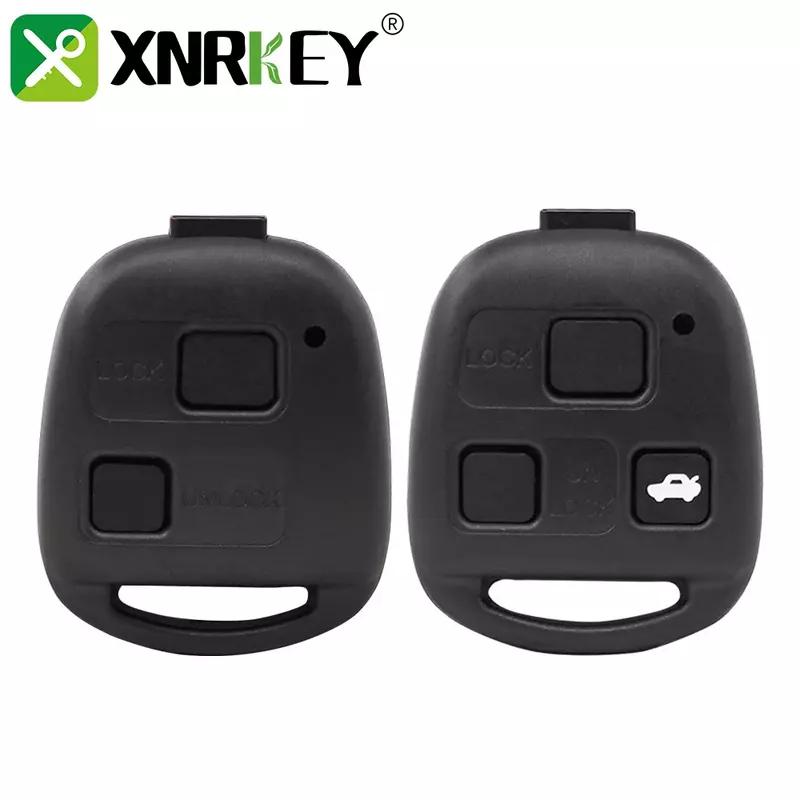 XNRKEY 2/3 pulsante Remote Car Key Shell Case per Toyota Corolla Land Cruiser Yaris Camry Rav4 Prado per Lexus RX300 ES300 LX470