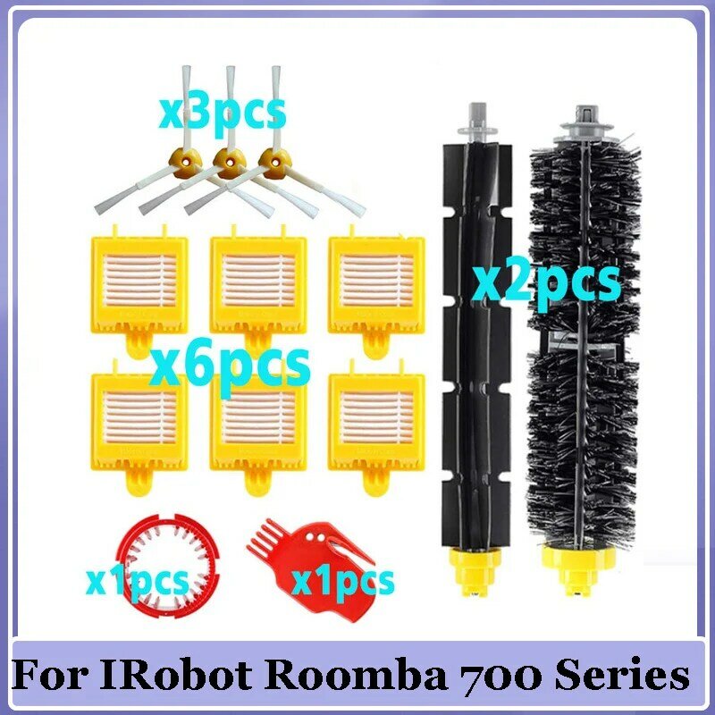 Para IRobot Roomba Série 700 Kit de substituição 760 770 772 774 775 776 780 782 785 786 790 Escova rolo filtros escova acessórios