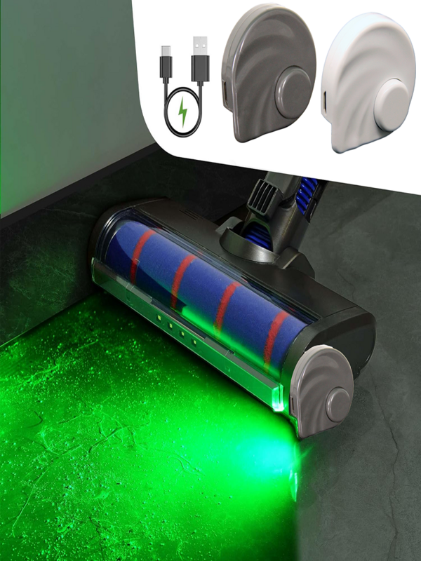 Aspiradora recargable con luz de visualización de polvo, accesorio de luz verde adecuado para Dyson Shark Bissell, elimina el pelo de las mascotas