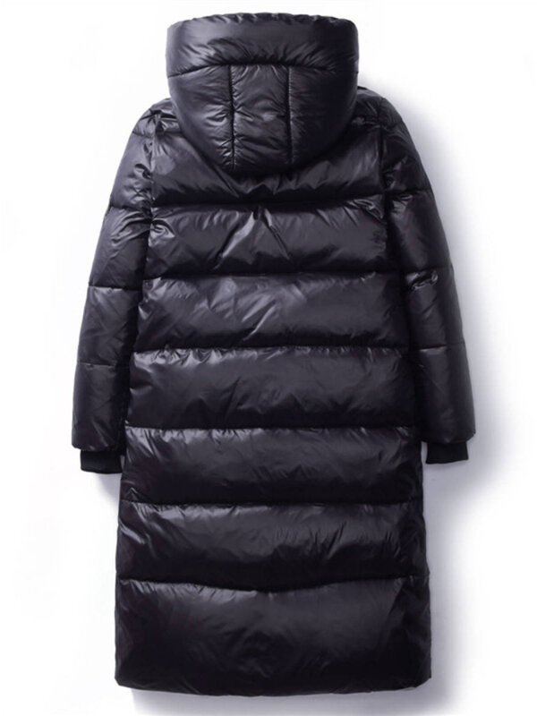 2023 neue Winter Daunen Baumwoll jacken Damen bekleidung lange Parkas schlanke Kapuze warme Winter mäntel weibliche schwarze Mäntel