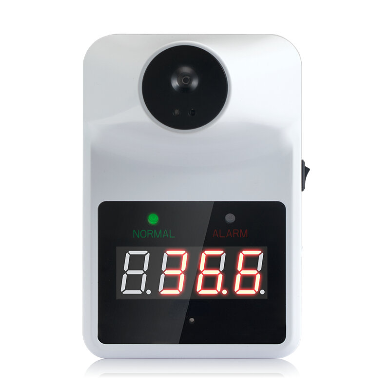 Termometer inframerah IR Digital tanpa kontak, termometer pengenalan wajah