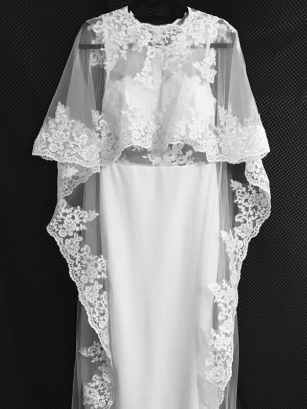 Новый стиль, белая/Слоновая кружевная шаль, женская свадебная накидка, накидки, свадебная шаль