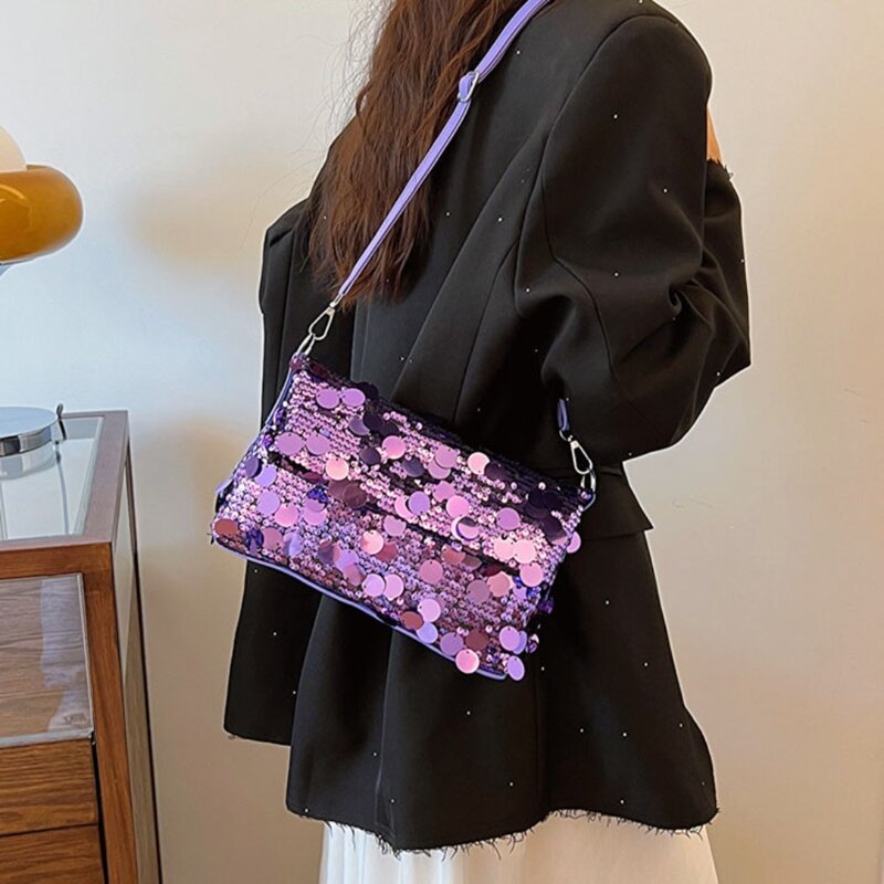 Tas bahu kapasitas besar tas jinjing kulit PU Retro tas ketiak trendi kasual wanita