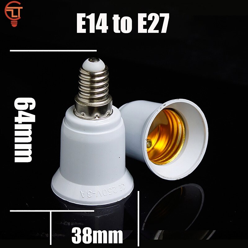 E14 a E27 conversão soquete, Fireproof conversor plástico, material de alta qualidade, adaptador do bulbo, suporte da lâmpada