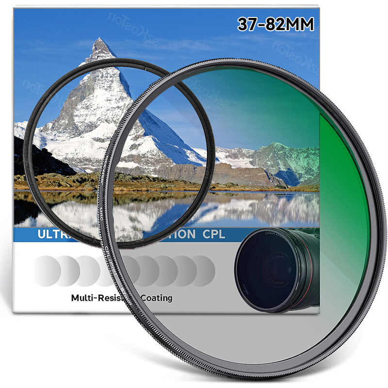 Filtro CPL para lente de cámara, Polarizador Circular multicapa, ultradelgada óptica, 37mm, 49mm, 52mm, 58mm, 67mm, 72mm, 77mm, 82mm