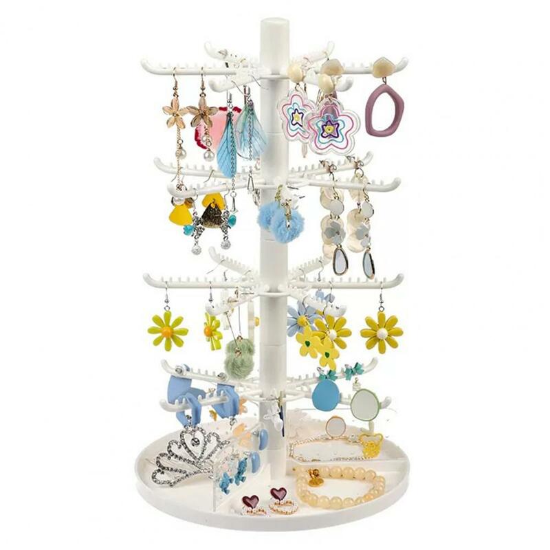 Jewelry Display Holder Tray Multi-layer Hook Earrings Necklace Bracelet Ring Storage Tree Tower Jewelry Organizer Stand