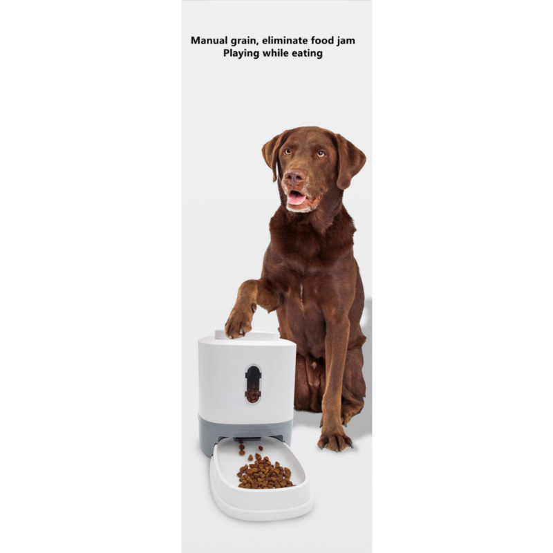 Scientfic Feeding 1.5L Automatic Pet Feeder Eliminate Grain Jam Dog Press Head Feeding Toy Puzzle Food Set Slow Food Dog Bowl