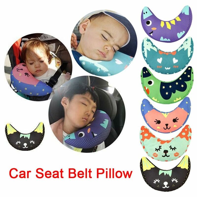 Accesorios para cochecito de bebé, almohada para cinturón de seguridad de coche, protección para el cuello, almohada para dormir, soporte para la cabeza de algodón suave