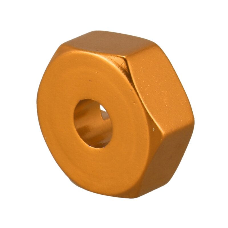 알루미늄 합금 컴바이너 휠 허브 육각 어댑터 업그레이드, Wltoys 144001 1/14 RC 자동차 예비 부품, 노란색, 12mm