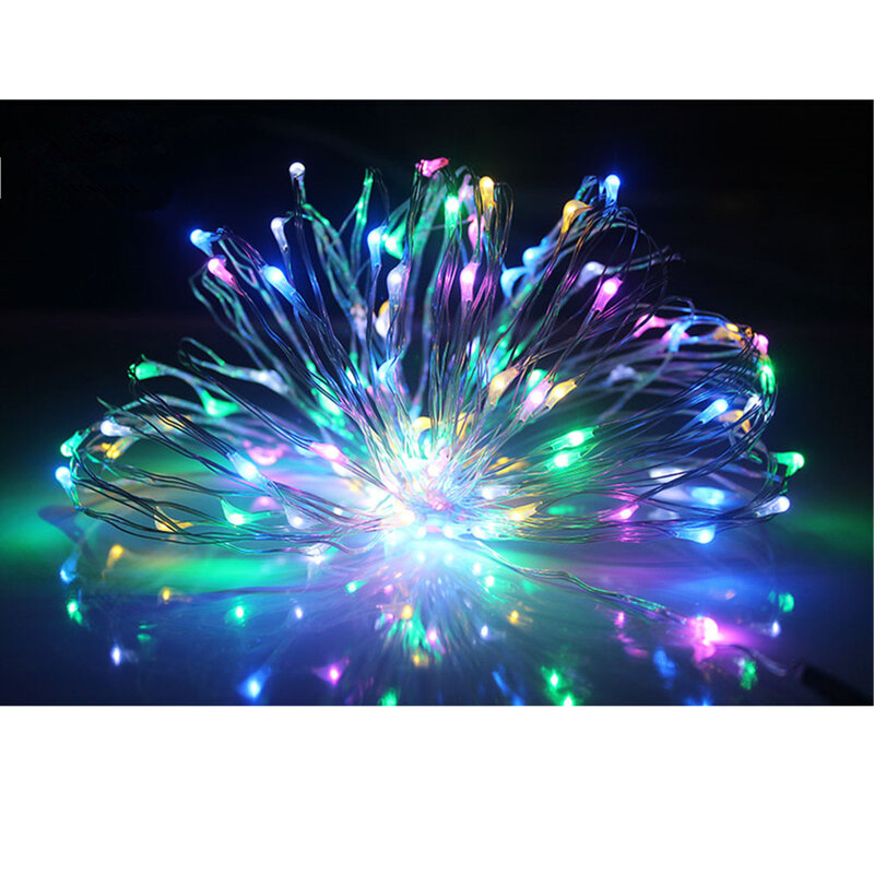 2/5/10m usb led luzes da corda de cobre fio de prata guirlanda luz à prova dwaterproof água luzes de fadas para a festa de casamento de natal decoração