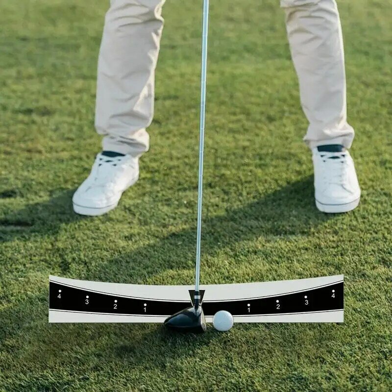 Golf Putting Track Golf Putter Trainer Calibration Track Putter Board Adjustable Range Golf Putter Trajectory Balancer Portable