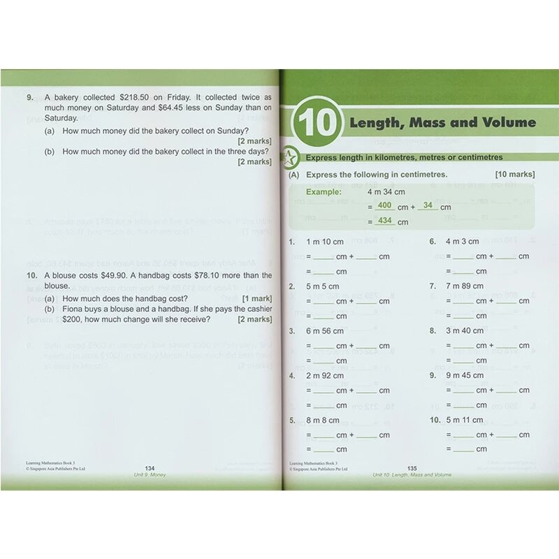 Обучающая математическая книга SAP 1-6 классов для детей изучение искусства Сингапур учебник для начальной школы математика