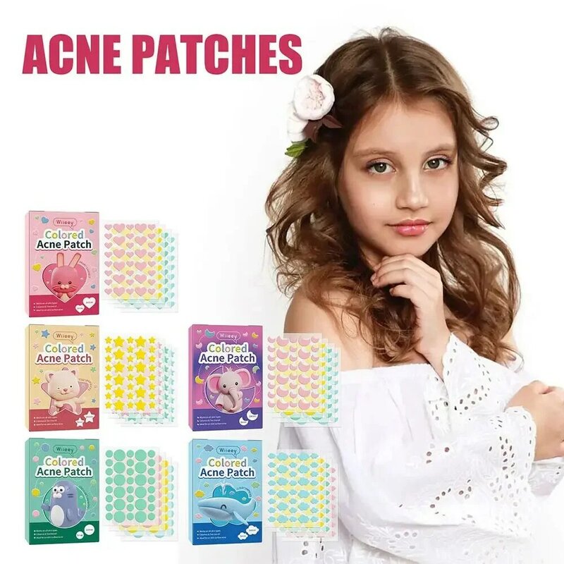 144PCS Star Pimple Patch Waterproof Acne Colorful Invisible Acne Removal Skin Care Stickers Concealer Face Spot Beauty Tools