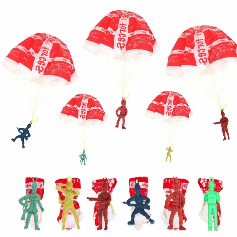 Jouet Parachute à Lancer à la Main pour Enfant, Soldat, dehors de Plein Air Amusant, Jeu de Plage, 10 Pièces